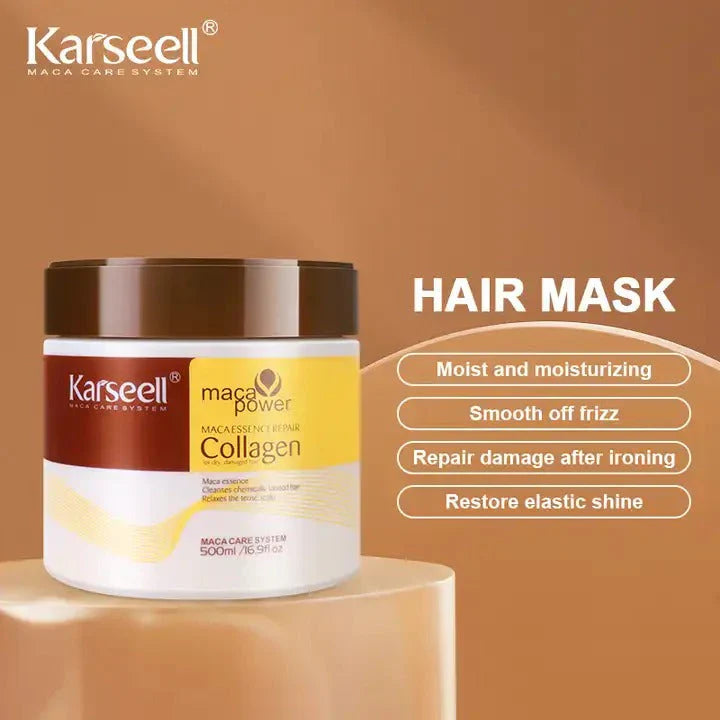 Karseell Collagen Hair Treatment Deep Repair Conditioning Argan Oil Collagen Hair Mask Essence for Dry Damaged Hair All Hair Types